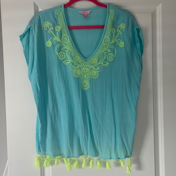 Lilly Pulitzer tassel top - Picture 1 of 5